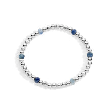 Load image into Gallery viewer, Morgan Sterling Silver Gemstone Pattern Bracelet
