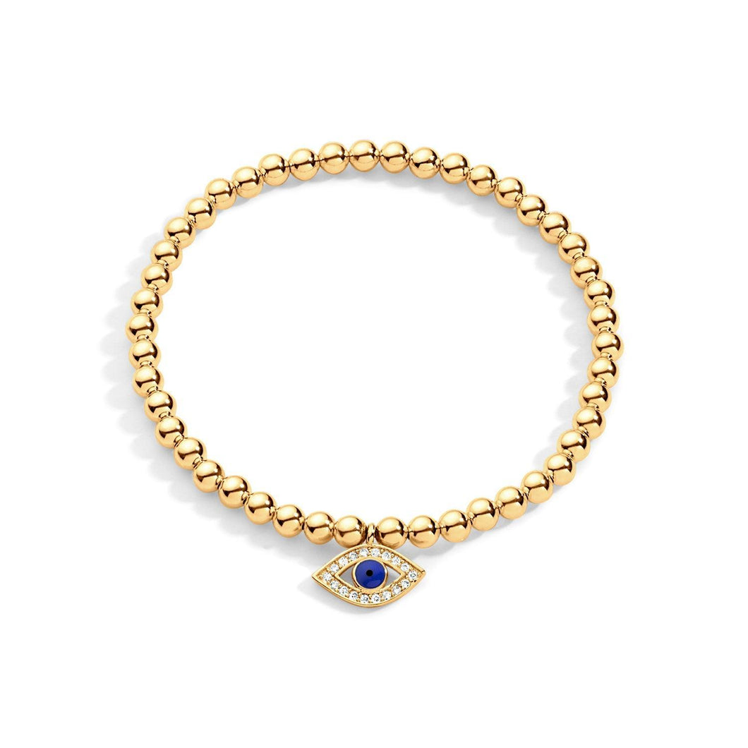 Gold Filled Bracelet with Evil Eye Charm